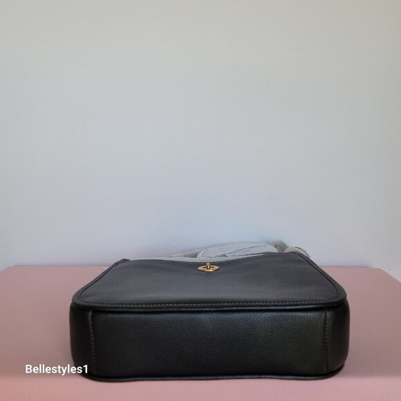 COACH Chaise Pebbled Leather Crossbody Bag- Black color $238. - Picture 9 of 16